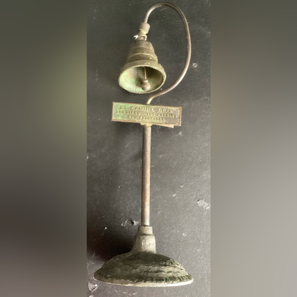 Vintage El Camino Real Bell Statue | Historic North American Route Marker Decor
